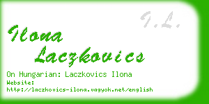 ilona laczkovics business card